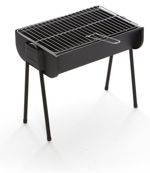 Barbecue a Carbone Carbonella 49x31x42 cm in Acciaio Easy Nero