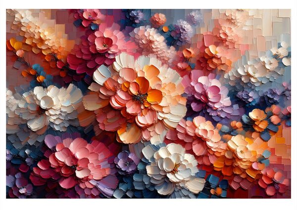 Quadro su tela – Armonia floreale multicolore