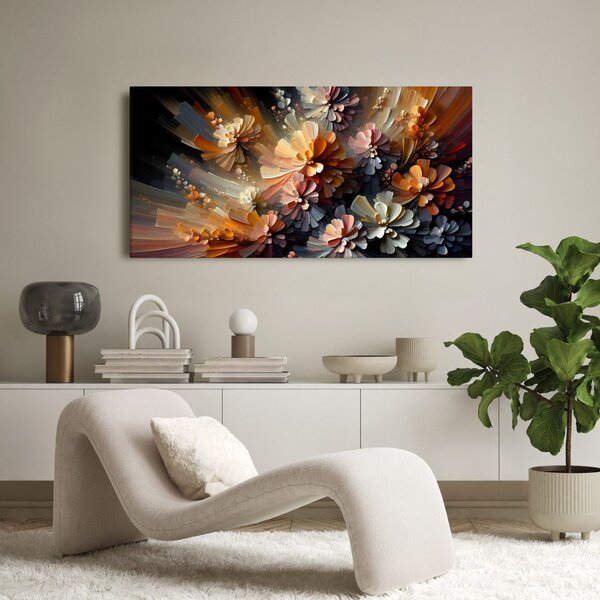 Quadro su tela – Esplosioni floreali astratte
