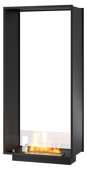 Camino a Bioetanolo da Incasso 73,5x143,5x35 cm Bifacciale 2 Side 1400 Slim Verticale Nero con Vetro