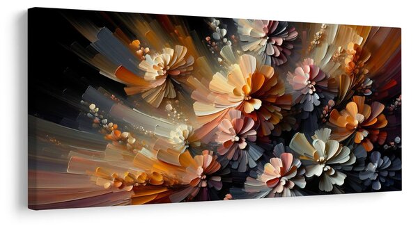 Quadro su tela – Esplosioni floreali astratte