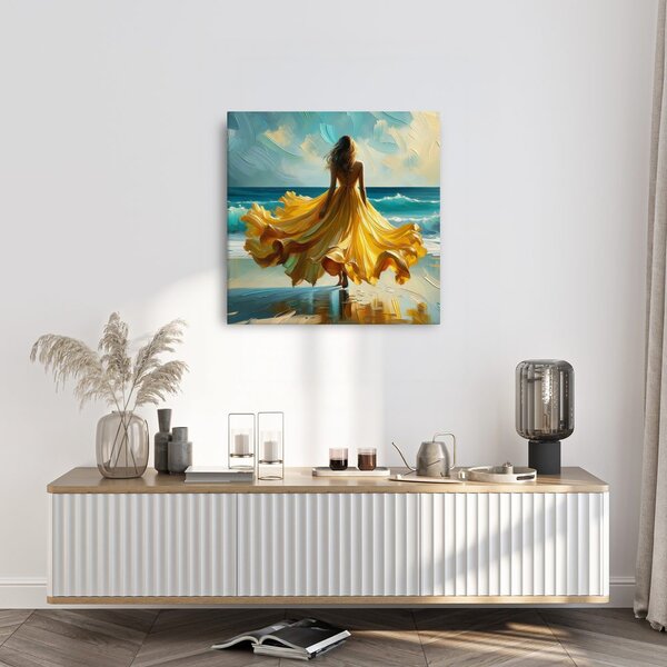 Quadro su tela – Passeggiata romantica sull'oceano