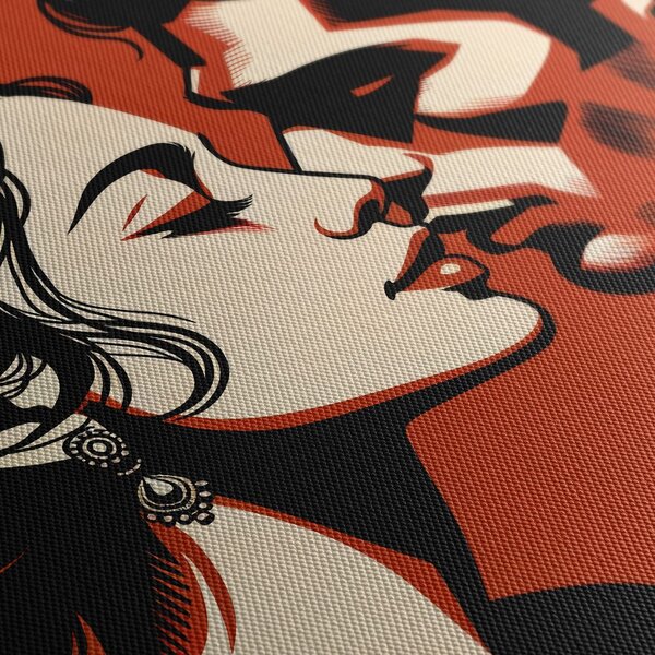 Quadro su tela – Bacio appassionato in rosso