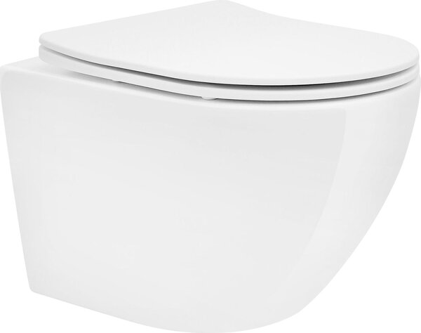 ML-Design WC sospeso senza bordo con rivestimento nano, bianco, corto