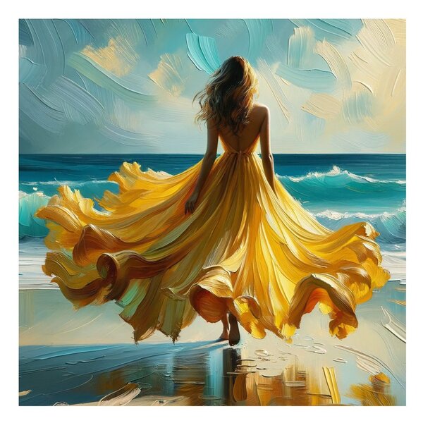 Quadro su tela – Passeggiata romantica sull'oceano