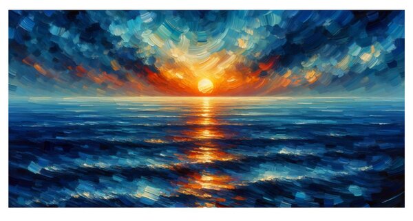 Quadro su tela – Raggi di sole sul mare