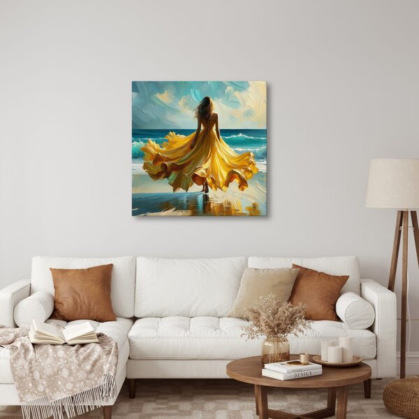 Quadro su tela – Passeggiata romantica sull'oceano