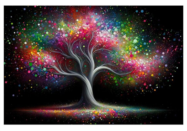 Quadro su tela – Magico albero della vita a colori