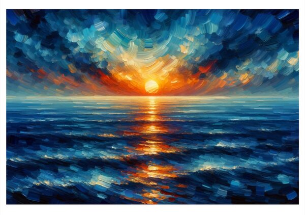 Quadro su tela – Tramonto sull'oceano