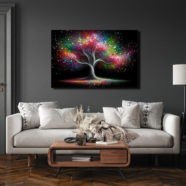 Quadro su tela – Magico albero della vita a colori