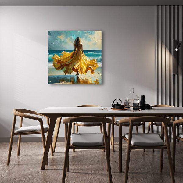 Quadro su tela – Passeggiata romantica sull'oceano
