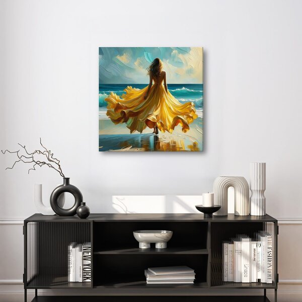 Quadro su tela – Passeggiata romantica sull'oceano