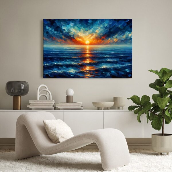 Quadro su tela – Tramonto sull'oceano