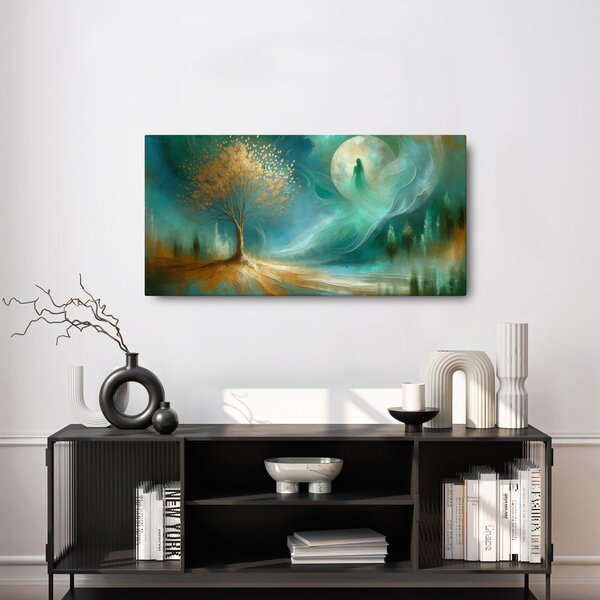 Quadro su tela – Magico albero della vita di notte