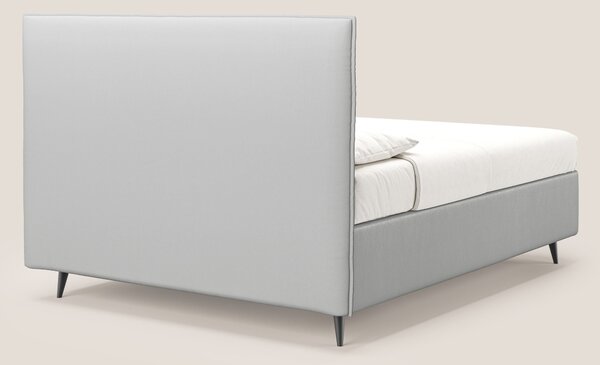 Greta letto contenitore dimensioni SLIM con testata trapuntata in ecop