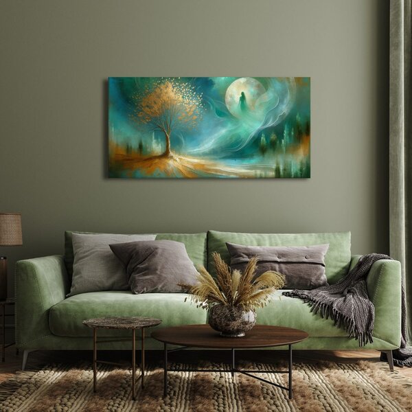 Quadro su tela – Magico albero della vita di notte