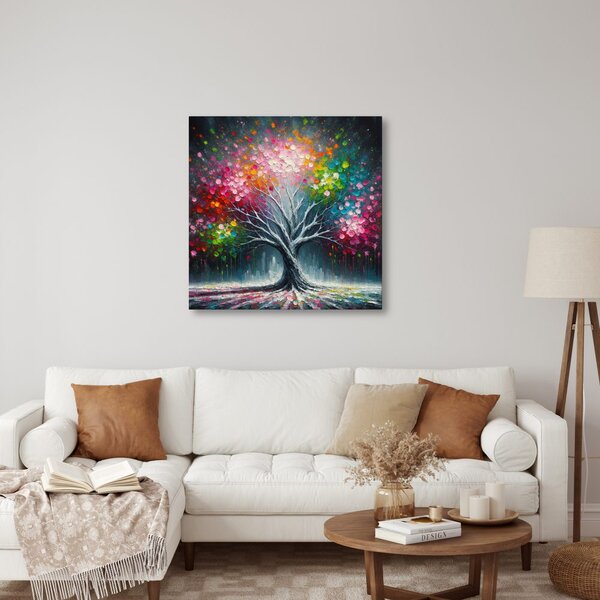Quadro su tela – Colori vivaci dell'albero della vita