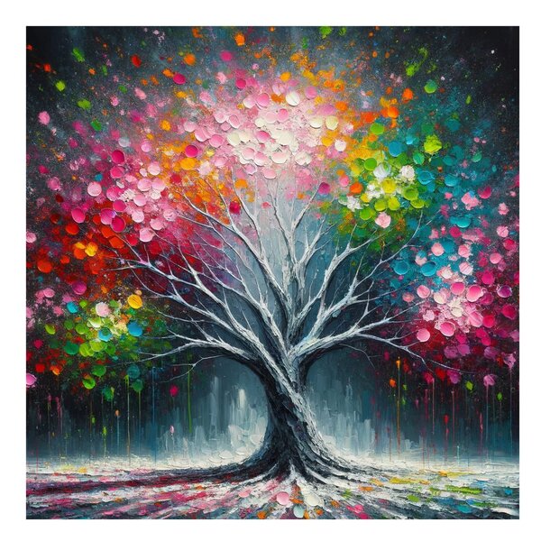 Quadro su tela – Colori vivaci dell'albero della vita