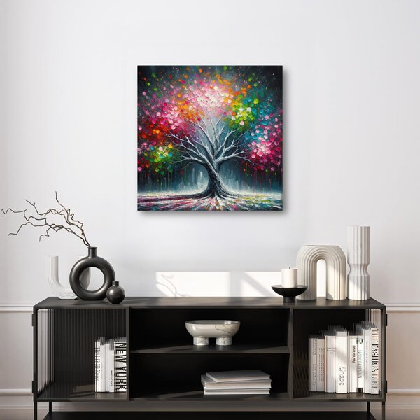 Quadro su tela – Colori vivaci dell'albero della vita
