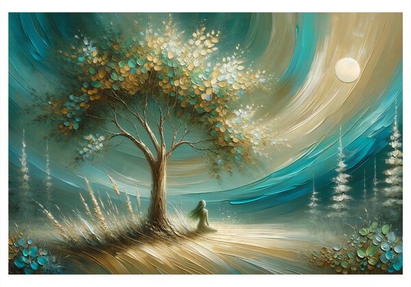 Quadro su tela – Pace sotto l'albero della vita