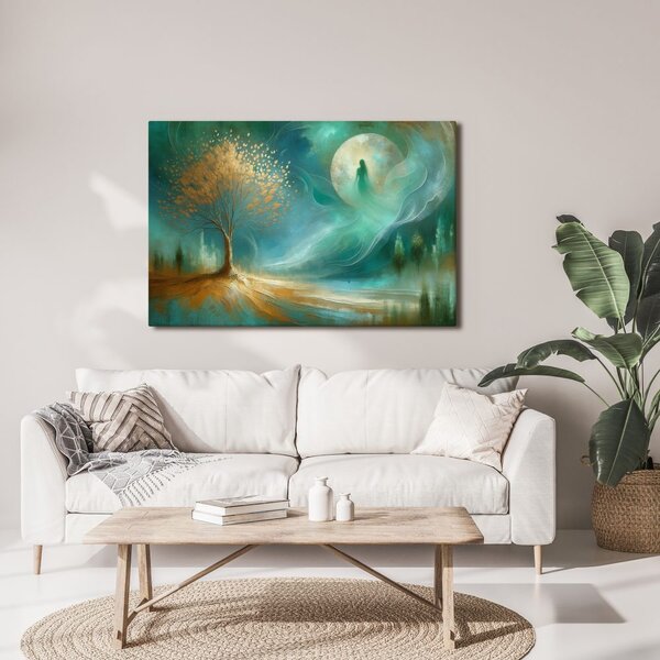 Quadro su tela – Albero della vita al chiaro di luna