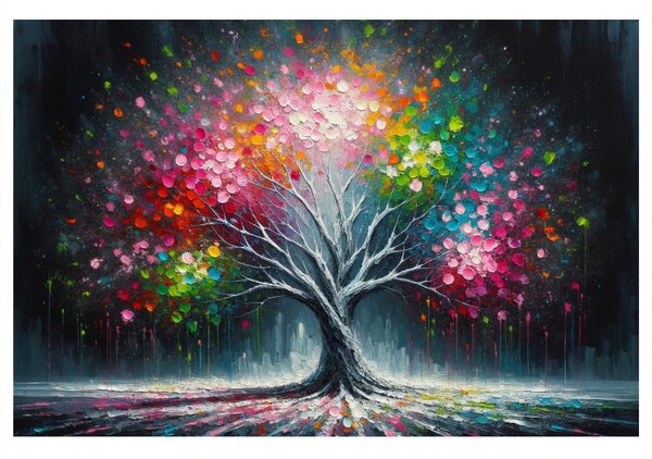 Quadro su tela – Albero della vita colorato