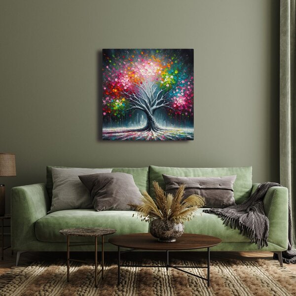 Quadro su tela – Colori vivaci dell'albero della vita
