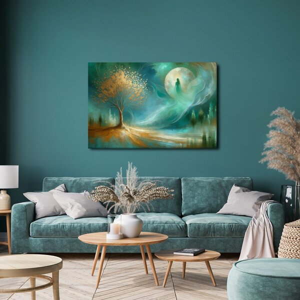 Quadro su tela – Albero della vita al chiaro di luna