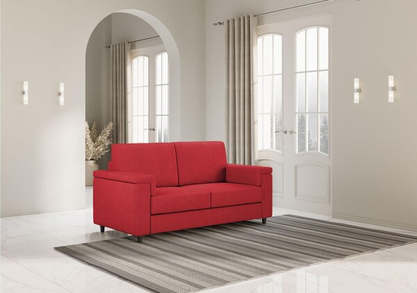 Divano 2 posti MARRAK due sedute da 60cm misure esterne 148x85x h 85 cm - Kg 22 rivestimento completamente sfoderabile colore Rosso