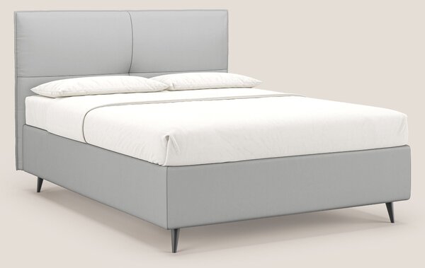 Greta letto contenitore dimensioni SLIM con testata trapuntata in ecop
