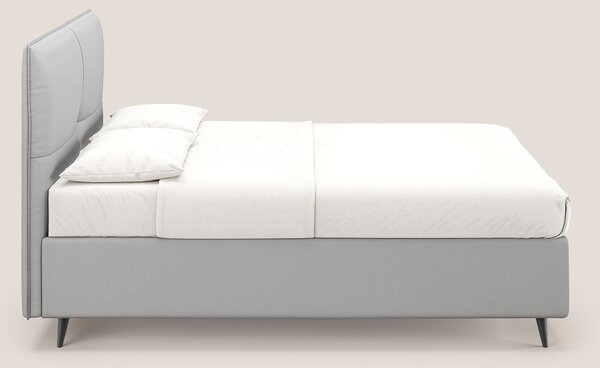 Greta letto contenitore dimensioni SLIM con testata trapuntata in ecop