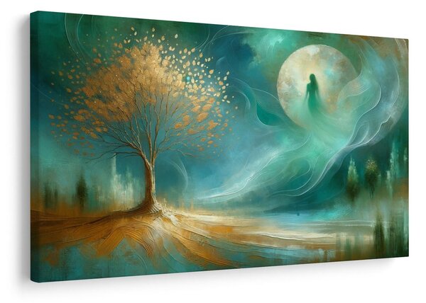 Quadro su tela – Albero della vita al chiaro di luna