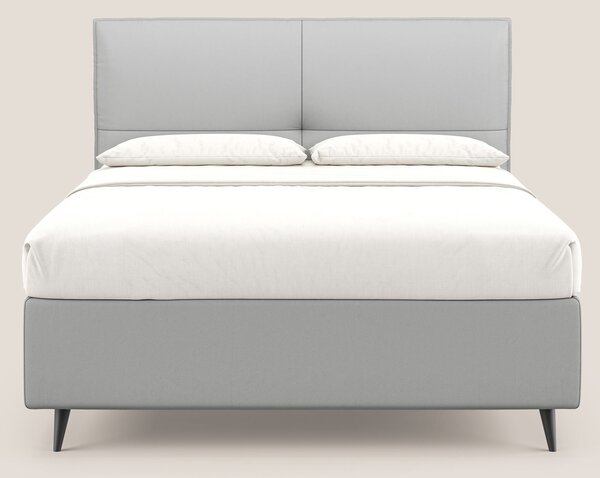 Greta letto contenitore dimensioni SLIM con testata trapuntata in ecop