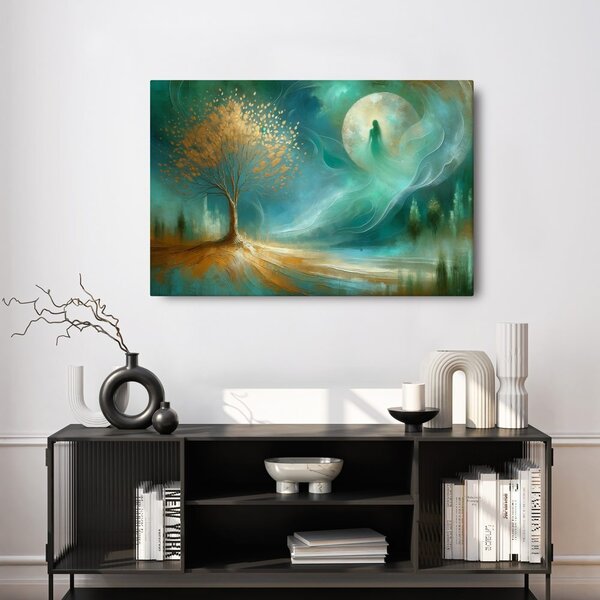 Quadro su tela – Albero della vita al chiaro di luna