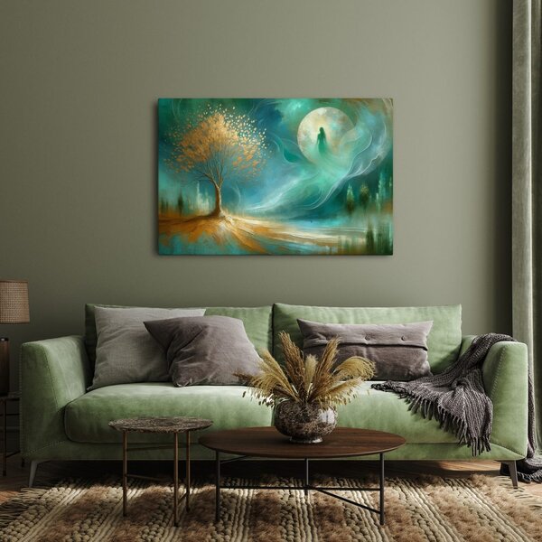 Quadro su tela – Albero della vita al chiaro di luna