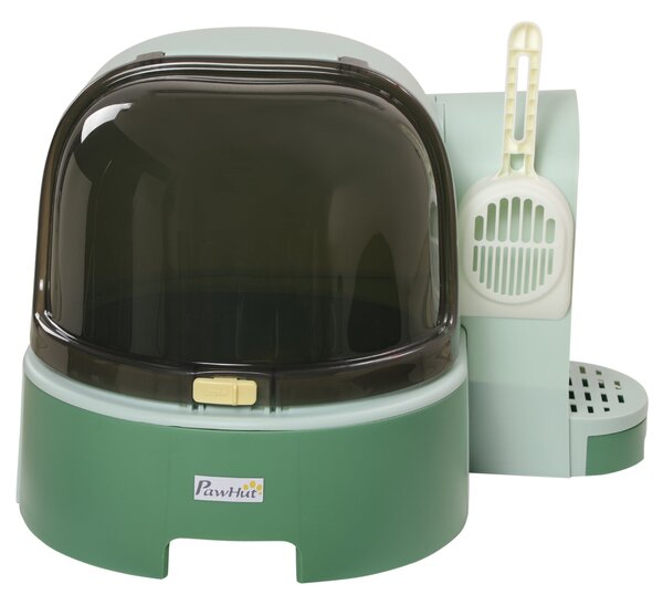 Lettiera per Gatti Chiusa con Coperchio Apribile e Vassoio Estraibile 52x60x42 cm Verde