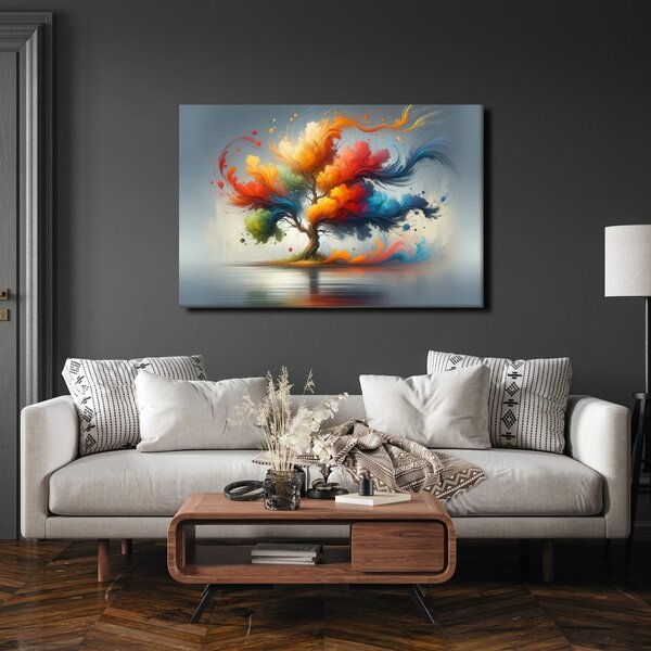 Quadro su tela – Albero della vita colorato in movimento