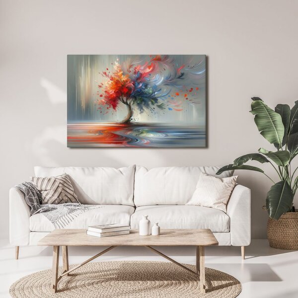 Quadro su tela – Albero della vita nel vortice di colori