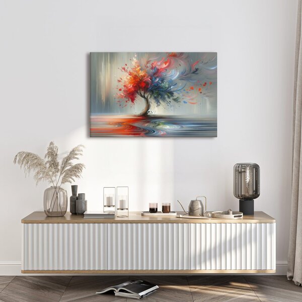 Quadro su tela – Albero della vita nel vortice di colori