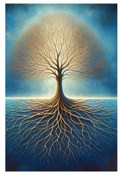 Quadro su tela – Albero della vita solitario