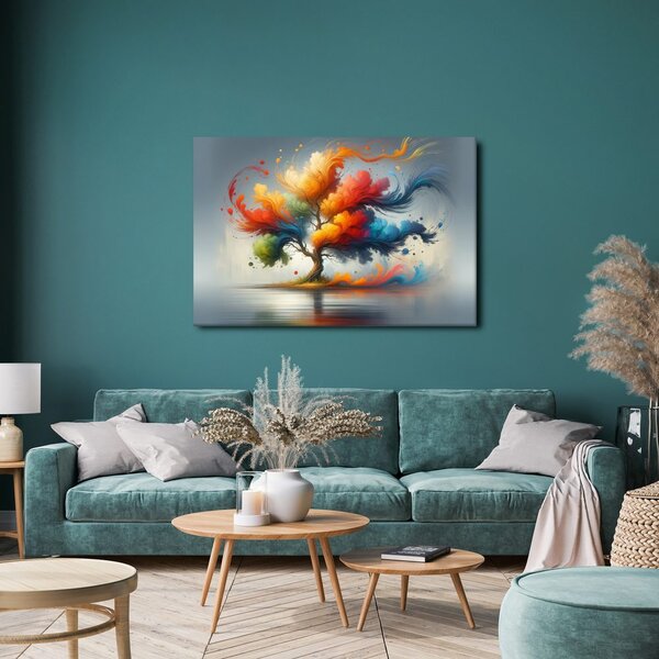 Quadro su tela – Albero della vita colorato in movimento