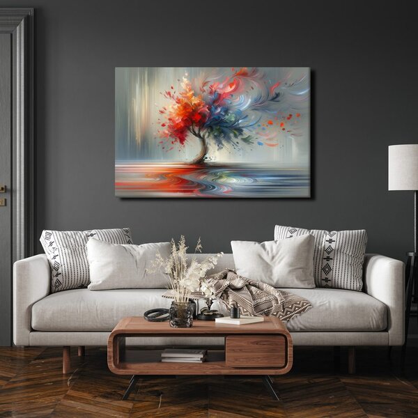 Quadro su tela – Albero della vita nel vortice di colori