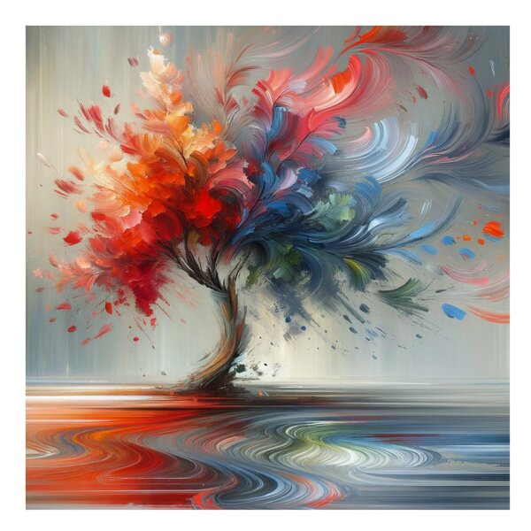Quadro su tela – Albero della vita astratto in movimento