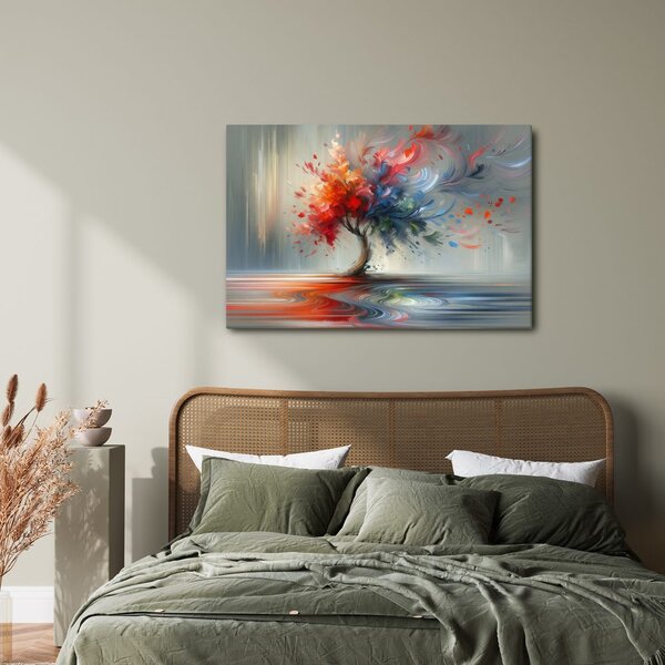 Quadro su tela – Albero della vita nel vortice di colori
