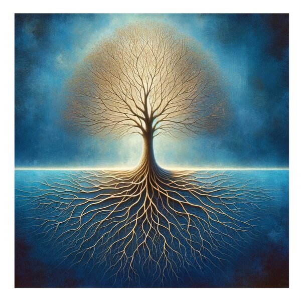 Quadro su tela – Radici dell'albero della vita