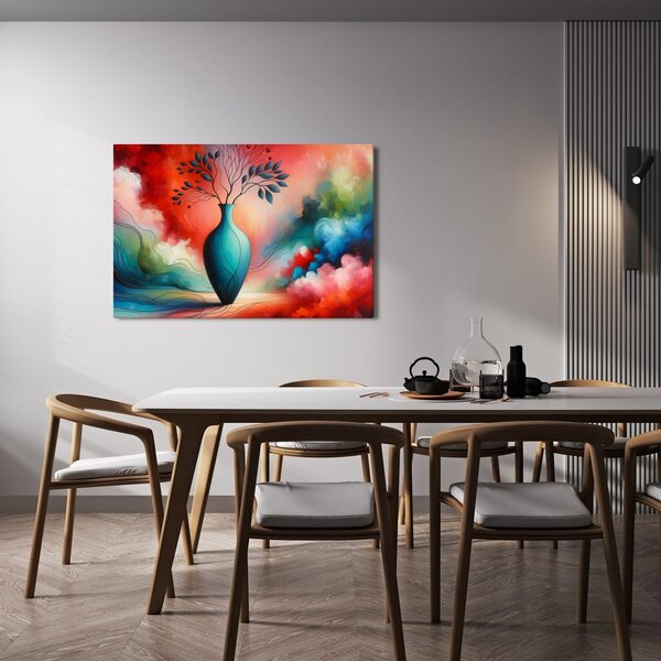 Quadro su tela – Vaso blu tra le nuvole