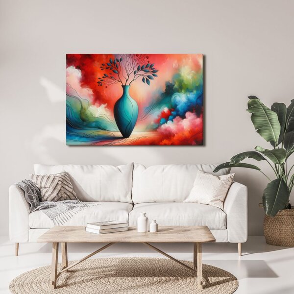 Quadro su tela – Vaso blu tra le nuvole