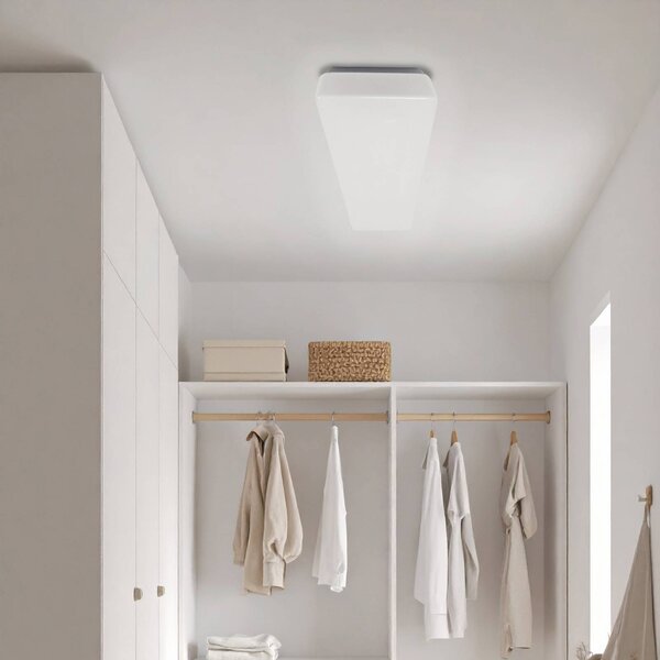 MEGAMAN Plafoniera soffitto Bruno, Bianco / Opale, Bagno, Plastica, Moderno, Plafoniera