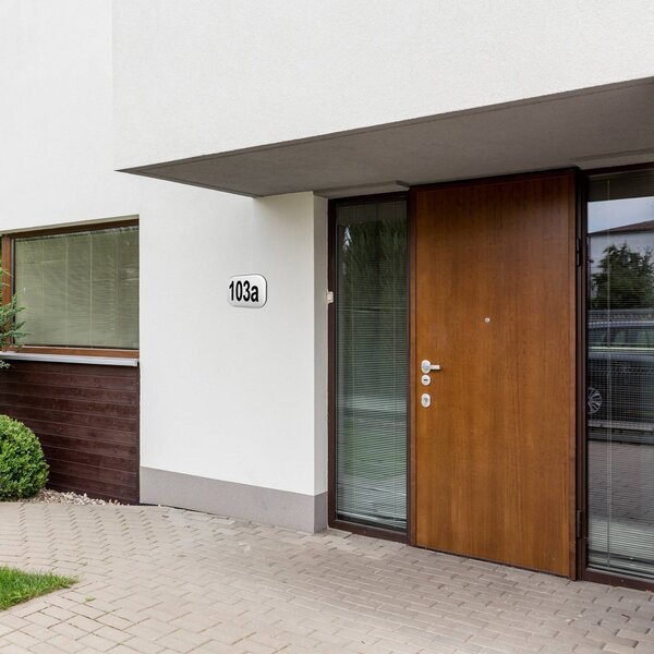 MEGAMAN Applique a LED Nova XChange bianca con numero civico CCT, IP44, Nero, Plastica, Applique da esterni