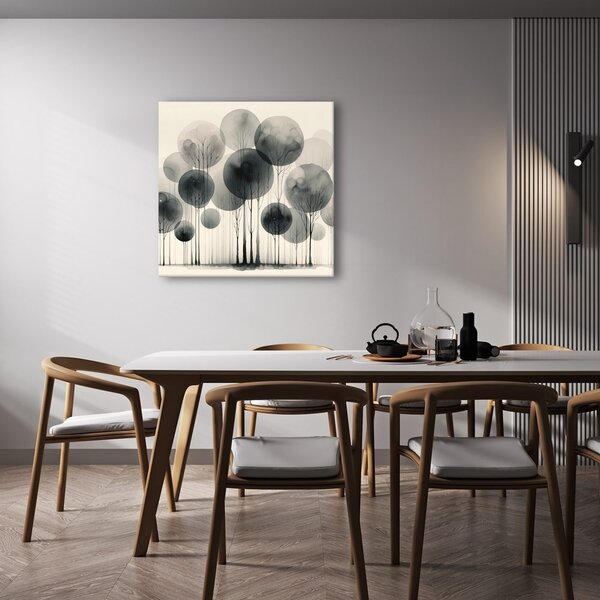 Quadro su tela – Alberi fantastici in paesaggio grigio